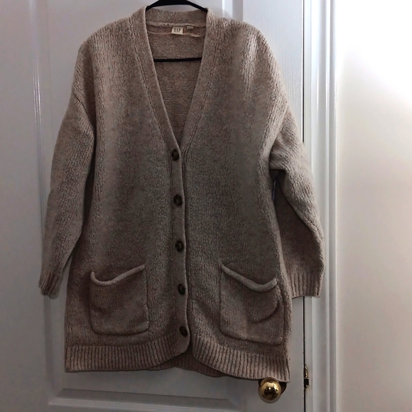 GAP Sweaters - GAP Women's Beige Button-Down Cardigan